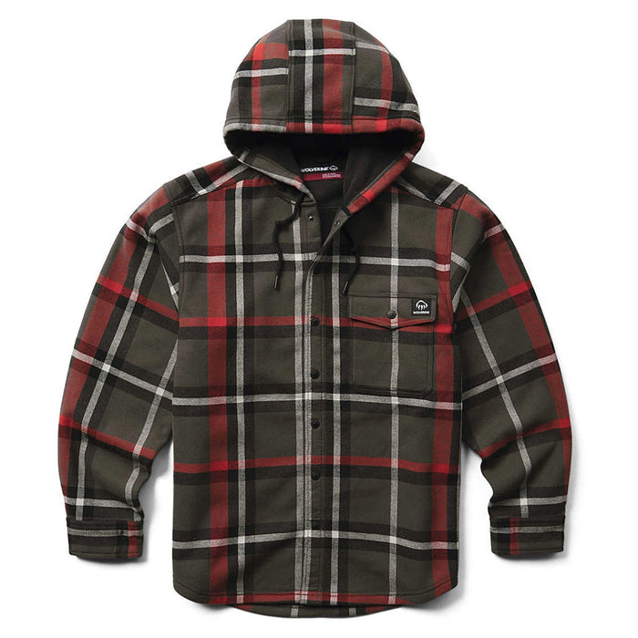 Wolverine Men's Bucksaw Bonded Flannel Shirt Jac Jackets & Coats Wolverine Dust Plaid 2XL Reg
