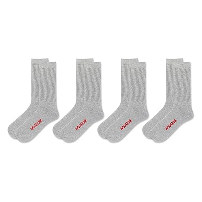 Wolverine Men's Cotton Boot Crew Sock (4-Pack) Socks Wolverine