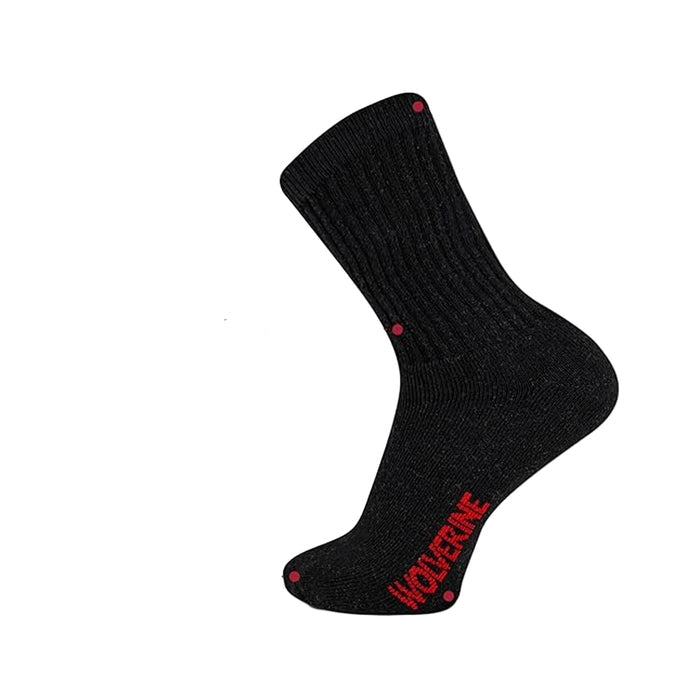 Wolverine Men's Cotton Boot Crew Sock (4-Pack) Socks Wolverine Black L