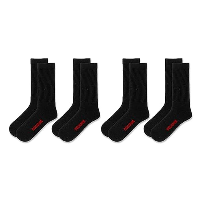 Wolverine Men's Cotton Boot Crew Sock (4-Pack) Socks Wolverine