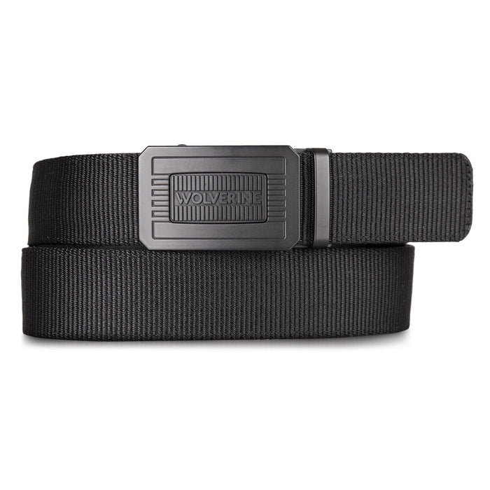 Wolverine Men's Ratchet Engraved Logo Buckle 1.5" Belt Belts & Suspenders Wolverine Black 2XL