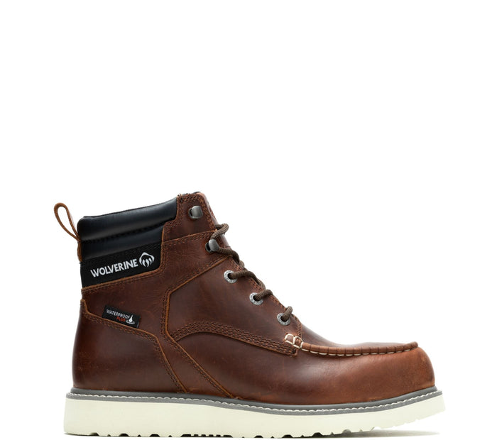 Wolverine Men's Trade Wedge 6" Waterproof Work Boot Work Boots Wolverine Rust 10 M