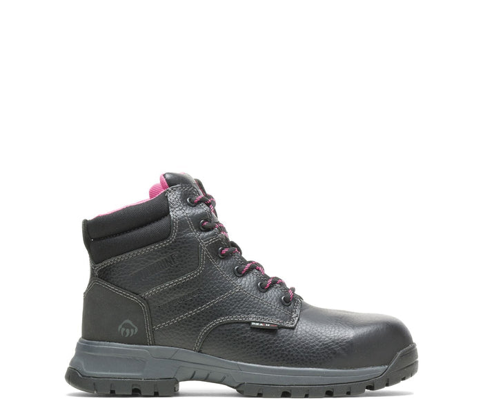 Wolverine Women's Piper 6" Waterproof Composite Toe Work Boot Work Boots Wolverine Black 10 M
