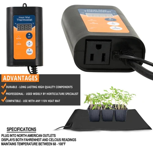Yield Lab Heat Mat Thermostat Temperature Controller (Heat)