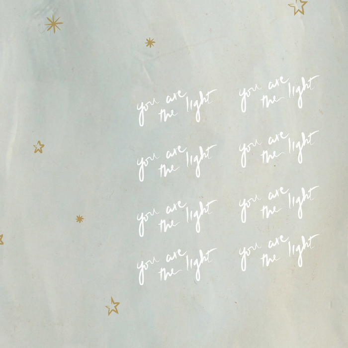 Close up of artwork. You are the light.